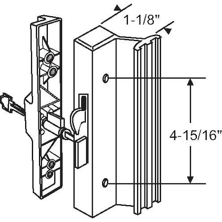 Strybuc Patio Door Handle 13-152BK